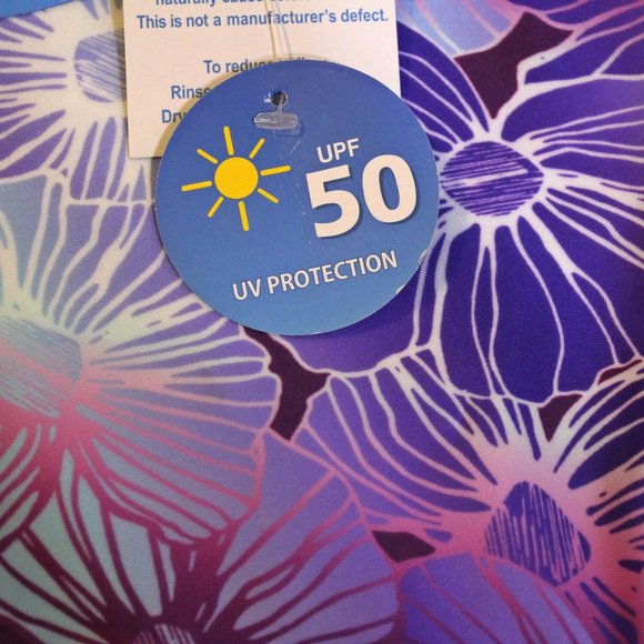 Wave Zone Baby Girl Rashguard Swimsuit Set Size 24 Months UV Protection - Picture 7 of 7